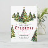Weihnachts-Party Einladung (Stehend Vorderseite)