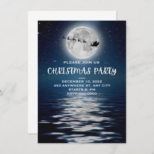 Weihnachts-Party Einladung (Vorne/Hinten)