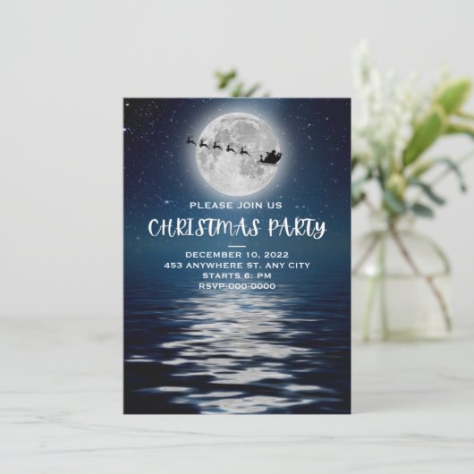 Weihnachts-Party Einladung (Stehend Vorderseite)