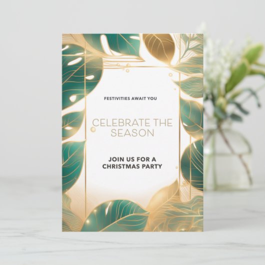 Weihnachts-Party Einladung (Stehend Vorderseite)