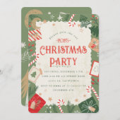 Weihnachts-Party Einladung (Vorne/Hinten)