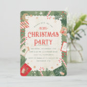 Weihnachts-Party Einladung (Stehend Vorderseite)