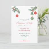 Weihnachts-Party Einladung (Stehend Vorderseite)