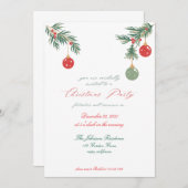Weihnachts-Party Einladung (Vorne/Hinten)