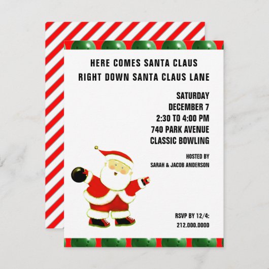 Weihnachts-Party Einladung (Vorne/Hinten)