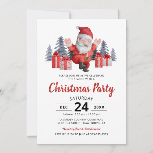 Weihnachts-Party Einladung (Vorderseite)