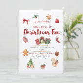 Weihnachts-Party Einladung (Stehend Vorderseite)