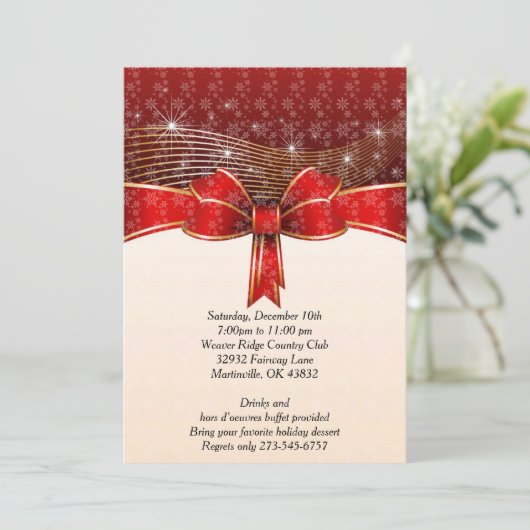 Weihnachts-Party Einladung (Stehend Vorderseite)