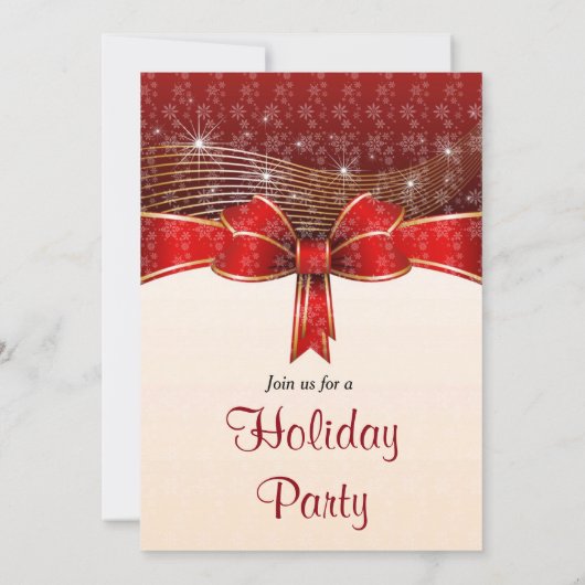 Weihnachts-Party Einladung (Rückseite)