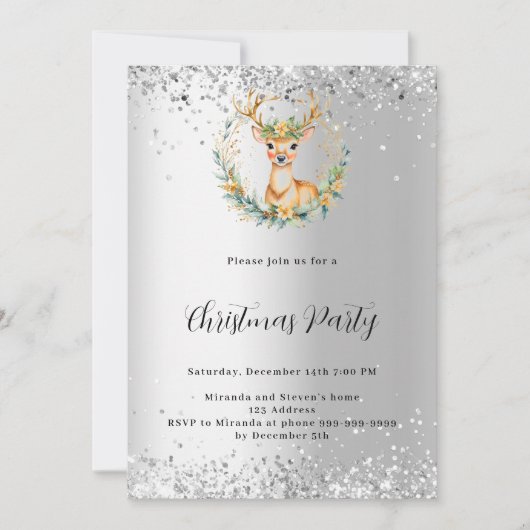 Weihnachts-Party Einladung (Vorderseite)