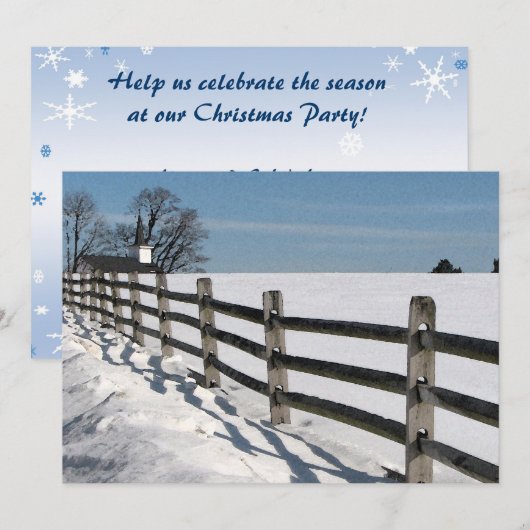 Weihnachts-Party Einladung (Vorne/Hinten)