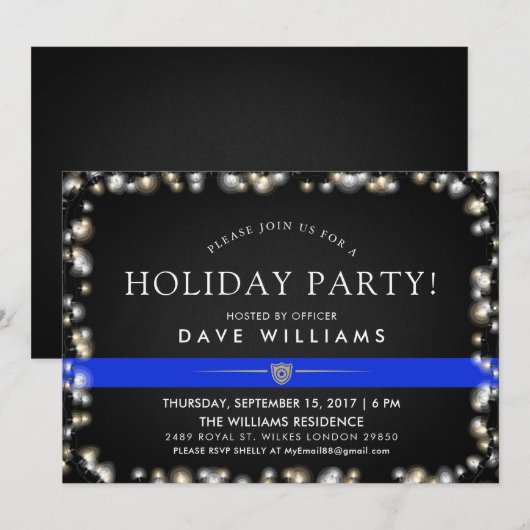 Weihnachts-Party Einladung (Vorne/Hinten)