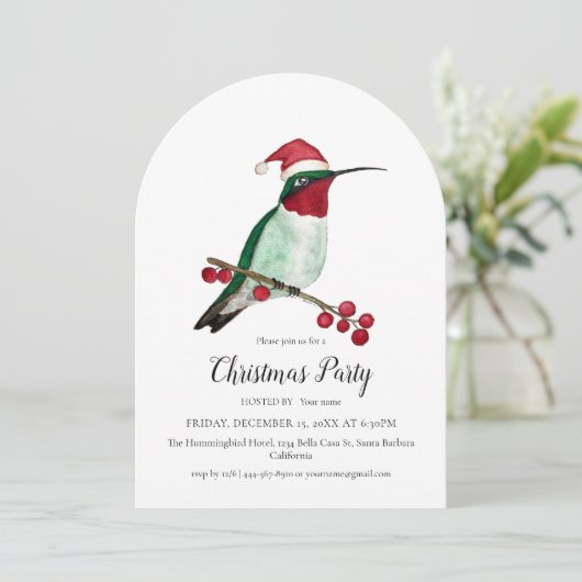 Weihnachts-Party Einladung (Stehend Vorderseite)