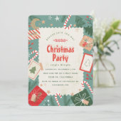 Weihnachts-Party Einladung (Stehend Vorderseite)