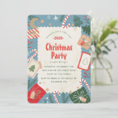 Weihnachts-Party Einladung (Stehend Vorderseite)