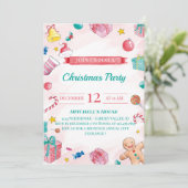 Weihnachts-Party Einladung (Stehend Vorderseite)