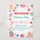 Weihnachts-Party Einladung (Vorne/Hinten)