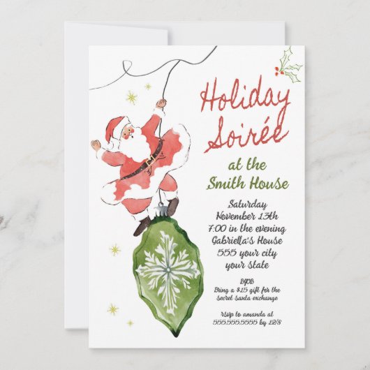 Weihnachts-Party Einladung (Vorderseite)