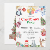 Weihnachts-Party Einladung (Vorne/Hinten)