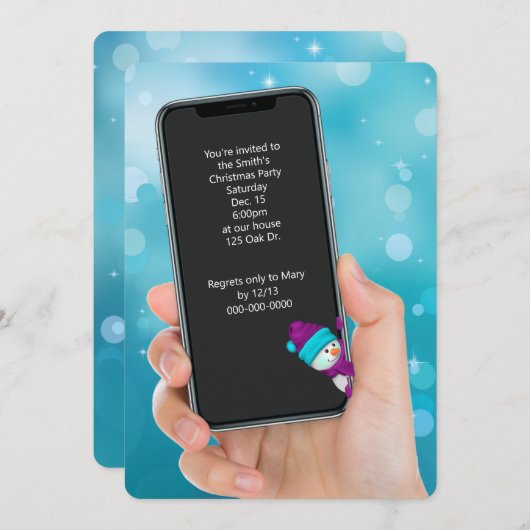 Weihnachts-Party Einladung (Vorne/Hinten)