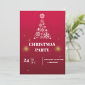 Weihnachts-Party Einladung (Stehend Vorderseite)