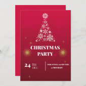 Weihnachts-Party Einladung (Vorne/Hinten)