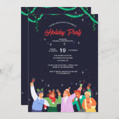 Weihnachts-Party Einladung (Vorne/Hinten)