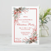 Weihnachts-Party Einladung (Stehend Vorderseite)