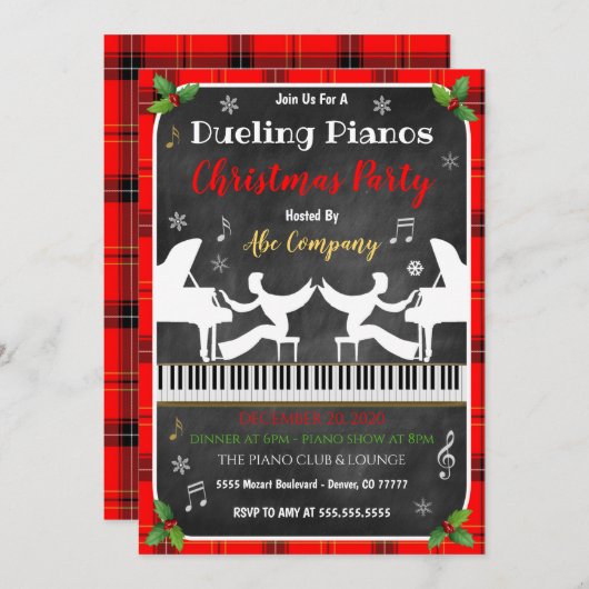 Weihnachts-Party Einladung (Vorne/Hinten)