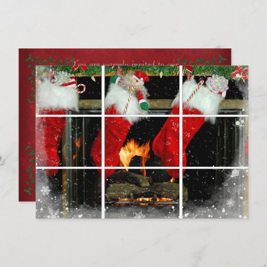 Weihnachts-Party Einladung (Vorne/Hinten)