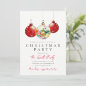 Weihnachts-Party Einladung (Stehend Vorderseite)