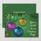 Weihnachts-Party Einladung (Vorne/Hinten)
