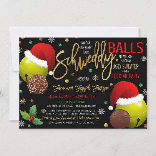 Weihnachts-Party Einladung (Vorderseite)