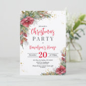 Weihnachts-Party Einladung (Stehend Vorderseite)