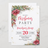 Weihnachts-Party Einladung (Vorne/Hinten)