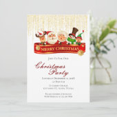 Weihnachts-Party Einladung (Stehend Vorderseite)