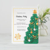 Weihnachts-Party Einladung (Stehend Vorderseite)