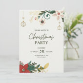 Weihnachts-Party Einladung (Stehend Vorderseite)