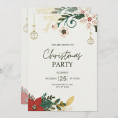 Weihnachts-Party Einladung (Vorne/Hinten)