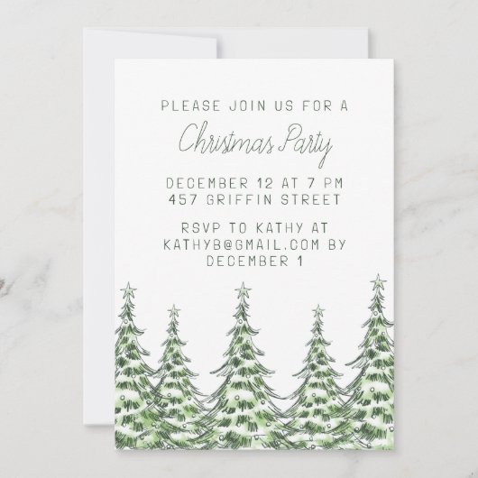 Weihnachts-Party Einladung (Vorderseite)