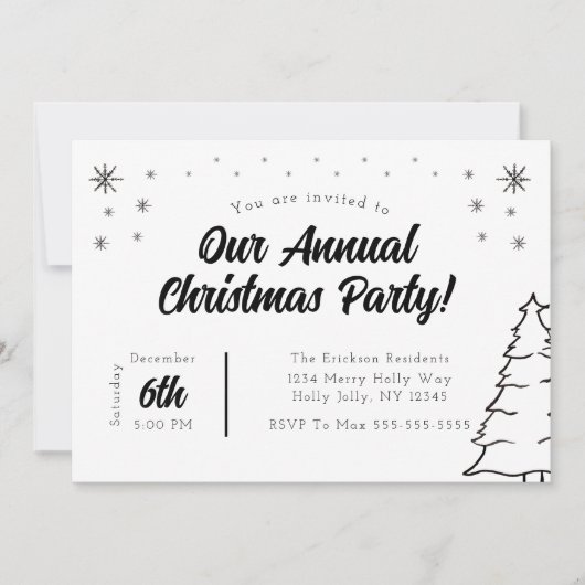 Weihnachts-Party Einladung (Vorderseite)
