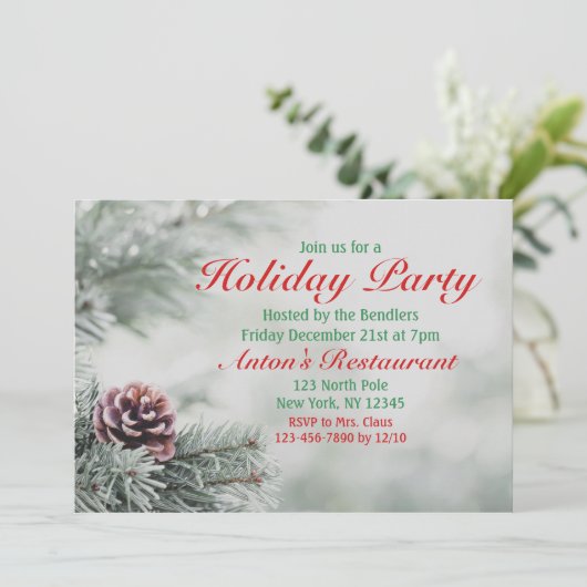 Weihnachts-Party Einladung (Stehend Vorderseite)