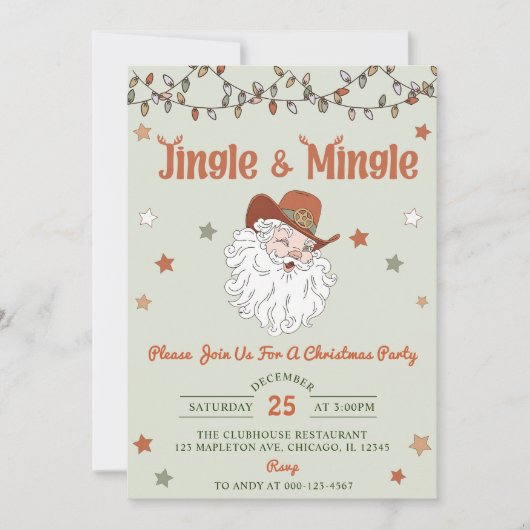 Weihnachts-Party Einladung (Vorderseite)