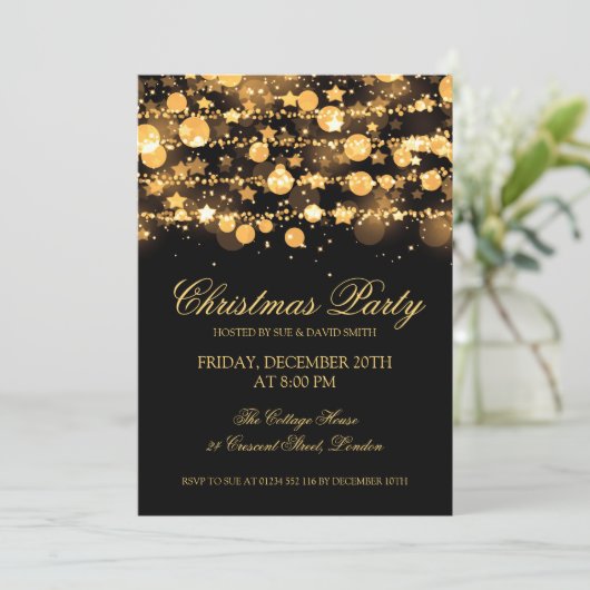 Weihnachts-Party Einladung (Stehend Vorderseite)