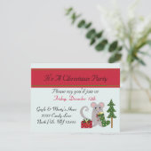 Weihnachts-Party Einladung (Stehend Vorderseite)