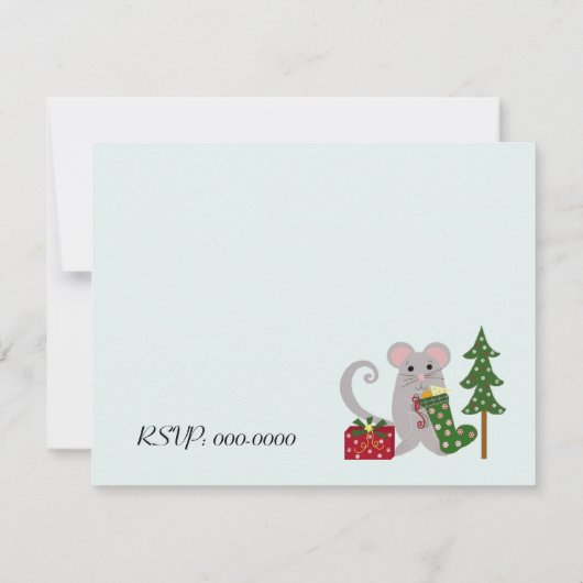 Weihnachts-Party Einladung (Rückseite)