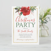 Weihnachts-Party Einladung (Stehend Vorderseite)