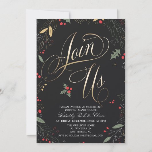 Weihnachts-Party Einladung (Vorderseite)