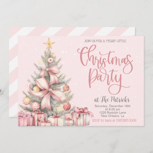 Weihnachts-Party Einladung (Vorne/Hinten)