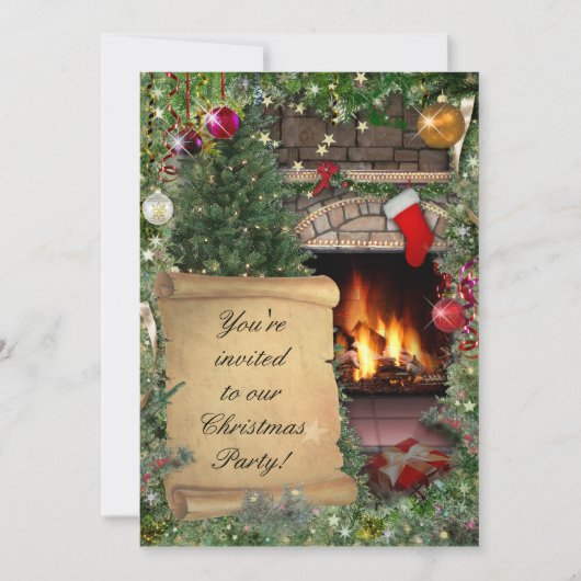 Weihnachts-Party Einladung (Vorderseite)